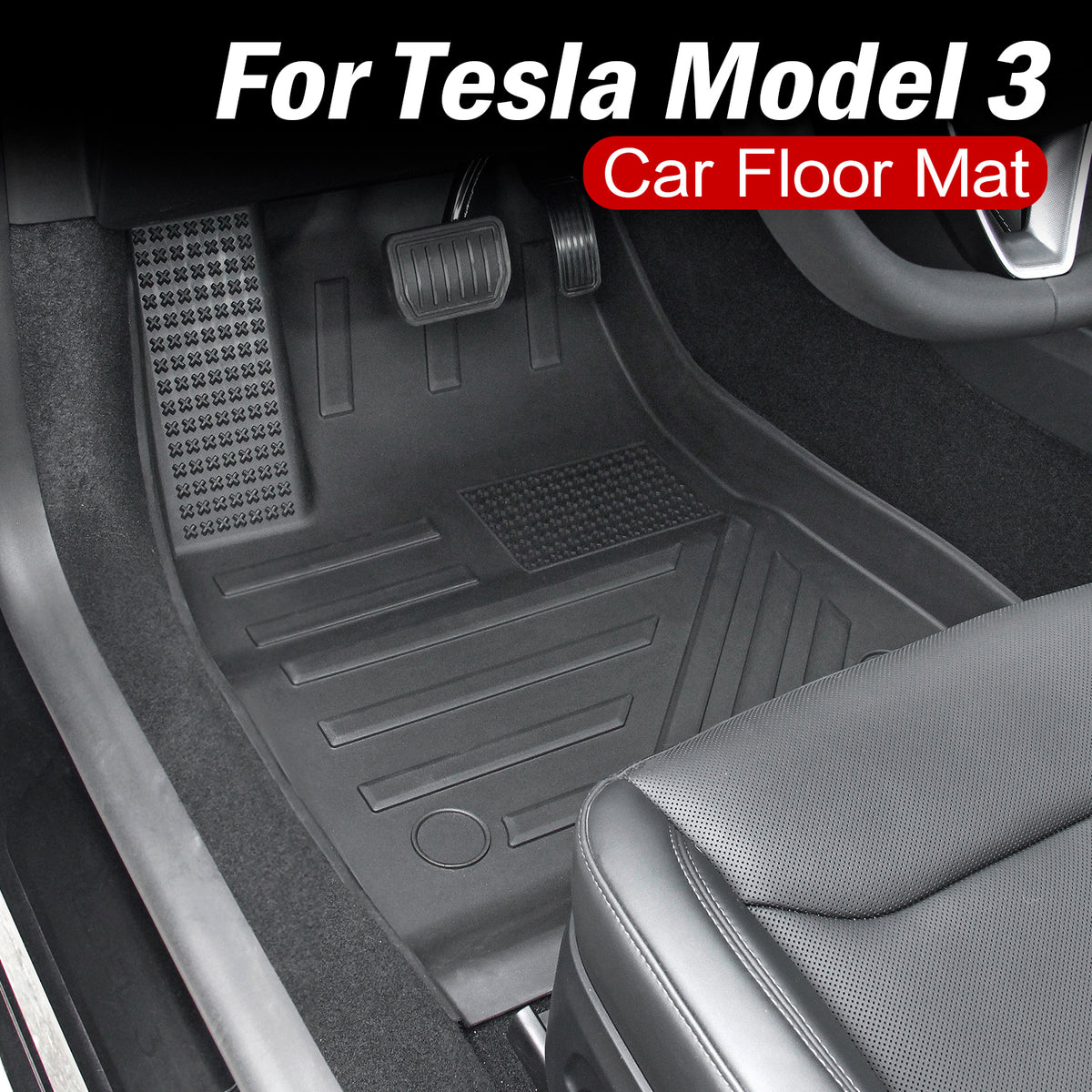 Tesla Model 3 2024- front  rear floor  mats TPE mats  Storage box mat (8608545145020)
