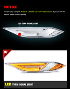 For Porsche 958 Cayenne 2011–2014 LED Side Marker Light Turn Signal Lamp Car Blinker – product image 7