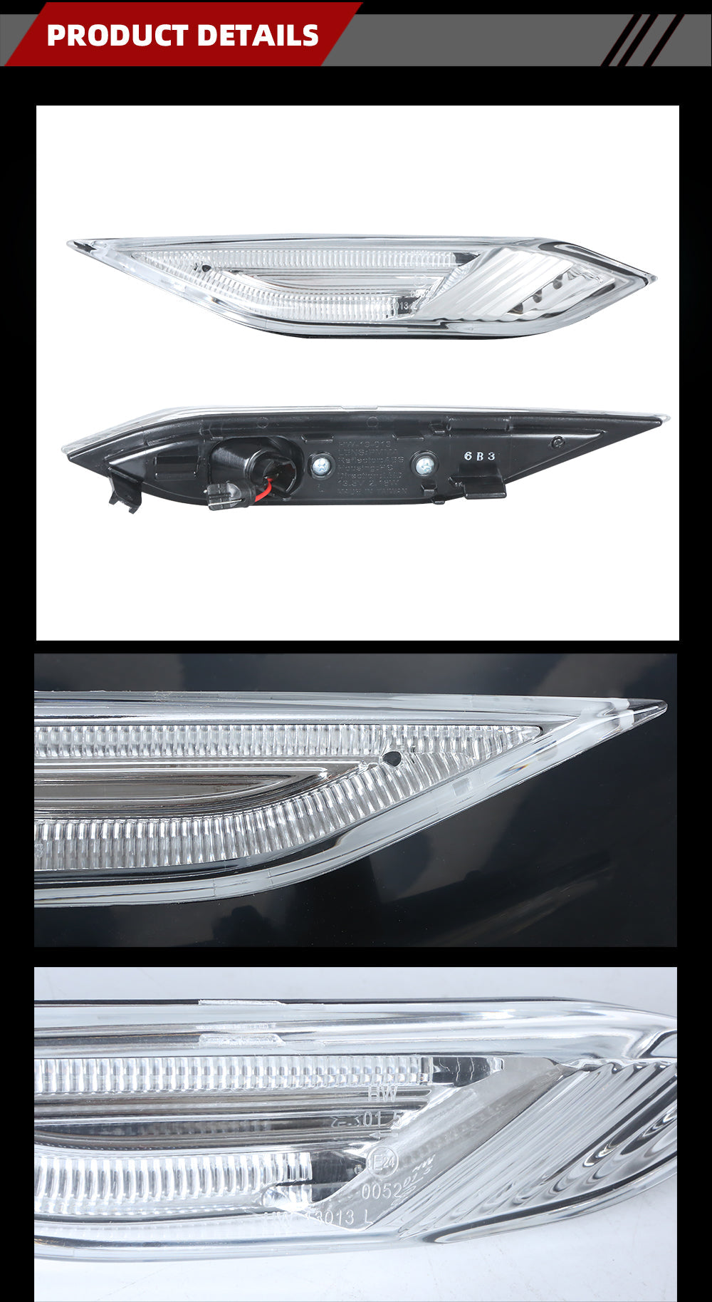 For Porsche 958 Cayenne 2011–2014 LED Side Marker Light Turn Signal Lamp Car Blinker – product image 10