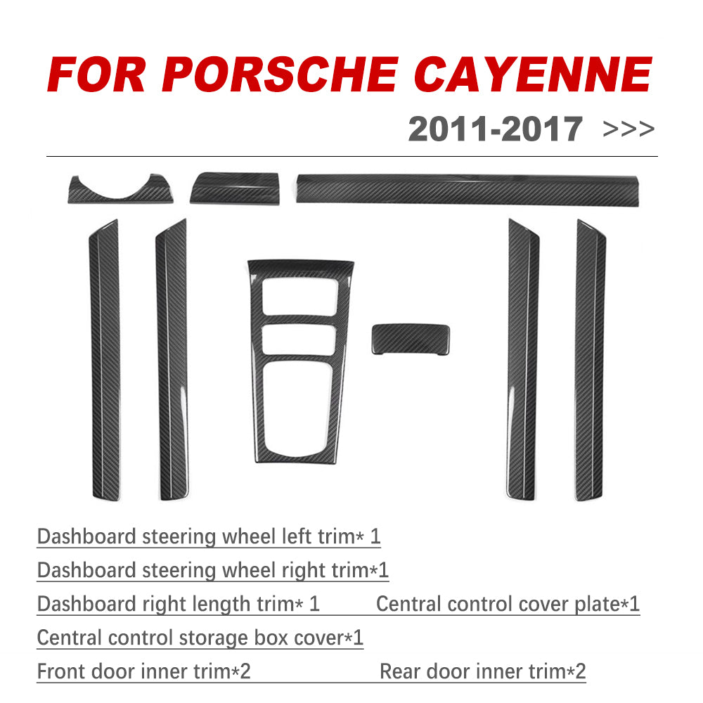 Porsche Cayenne 11-17 front center control Carbon Fiber interior kits (8596525777084)