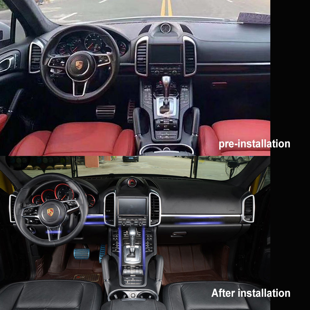 Porsche Cayenne 11-17 front center control Carbon Fiber interior kits (8596525777084)