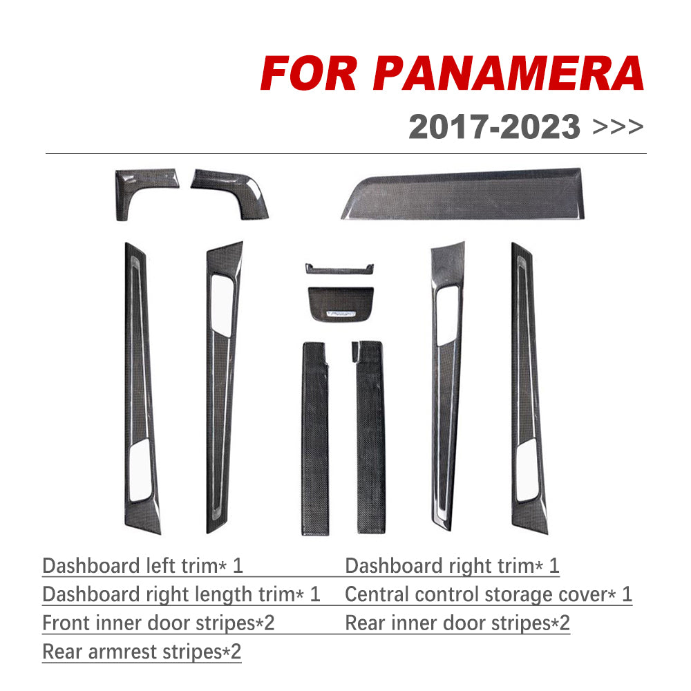 Porsche Panamera 17-23 Front center control Carbon Fiber interior kits replacement type (8596529742012)