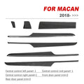 Porsche Macan 18- front center control  door panel trim Carbon Fiber interior kits (8596532068540)