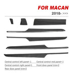 Porsche Macan 18- front center control  door panel trim Carbon Fiber interior kits (8596532068540)
