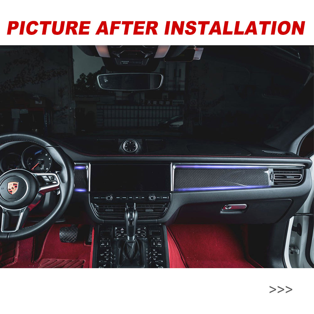 Porsche Macan 18- front center control  door panel trim Carbon Fiber interior kits (8596532068540)