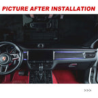 Porsche Macan 18- front center control  door panel trim Carbon Fiber interior kits (8596532068540)