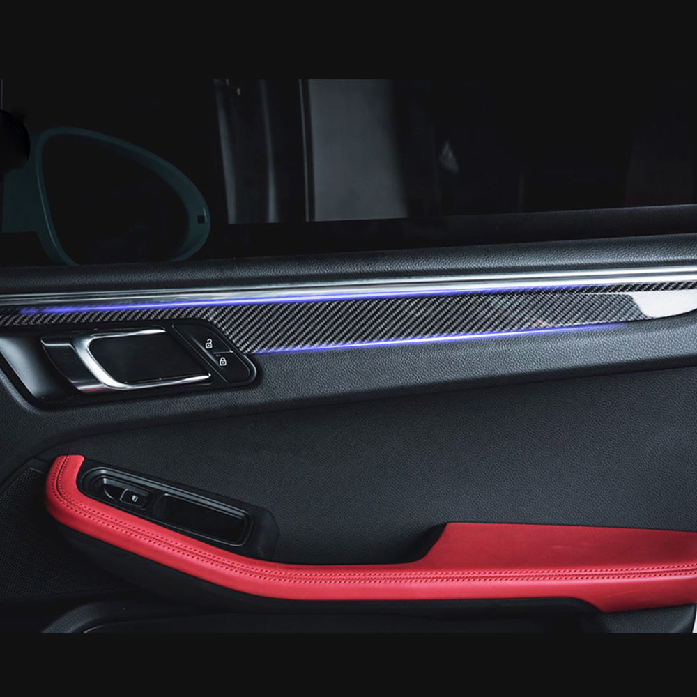 Porsche Macan 18- front center control  door panel trim Carbon Fiber interior kits (8596532068540)