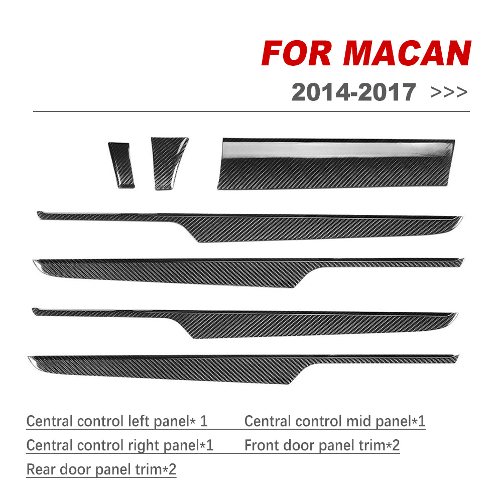 Porsche Macan 14-17  Front center control door panel trim  Carbon Fiber interior kits (8596526956732)