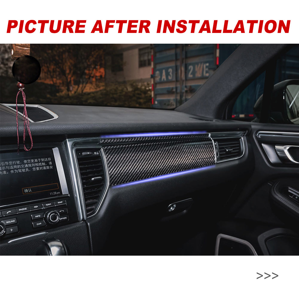 Porsche Macan 14-17  Front center control door panel trim  Carbon Fiber interior kits (8596526956732)