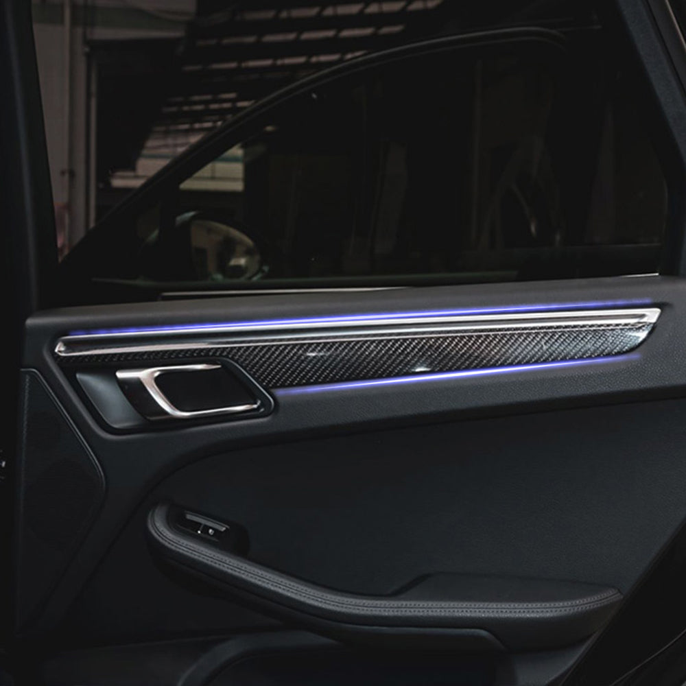 Porsche Macan 14-17  Front center control door panel trim  Carbon Fiber interior kits (8596526956732)