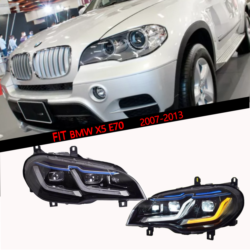 BMW X5 E70 2011-2015 xenon headlight  upgrade LED headlight LED bulbs daytime light