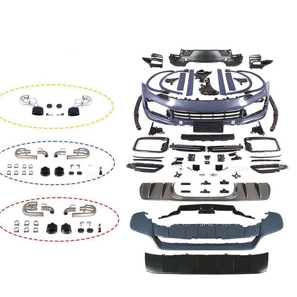 Porsche Cayenne 18-23 9Y0.1 Upgraded Coupe Turbo GT Replica front&rear bumper  Model bodykits (8596445528252)