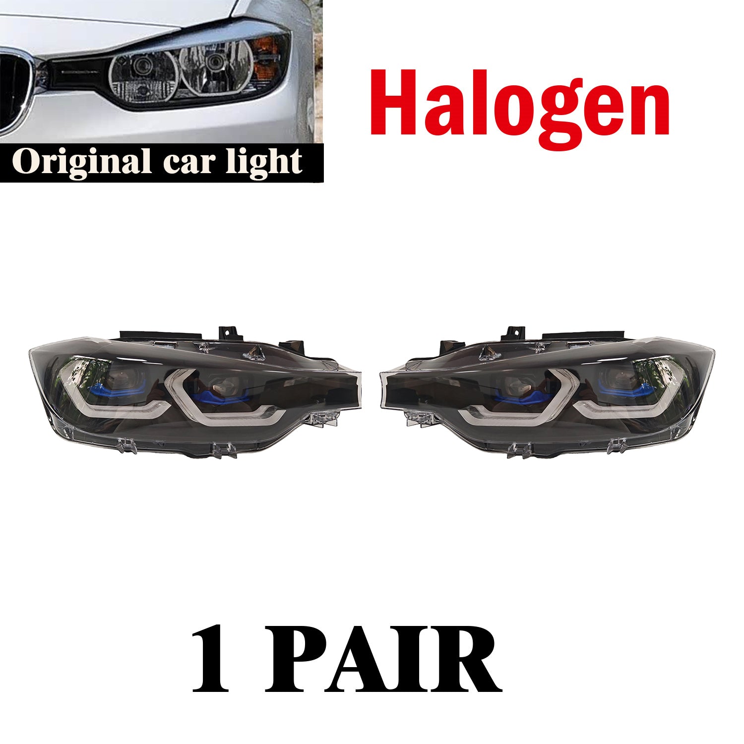 Upgrade BMW 3 series F30 F31  F35 2013-2015 headlight upgrade Laser lens headlights LED headlamp plug and play