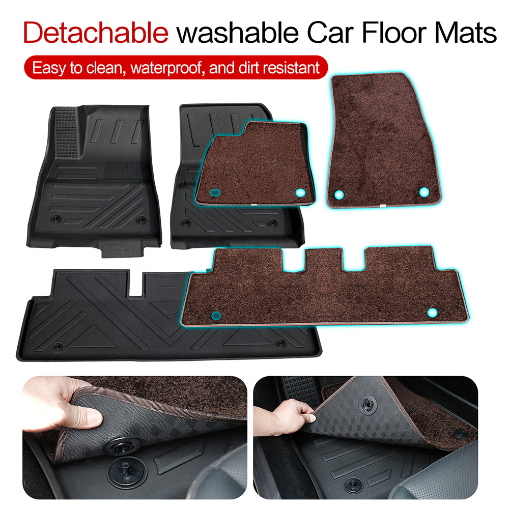 Tesla Model 3 2024- front  rear floor  mats TPE mats  Storage box mat (8608545145020)