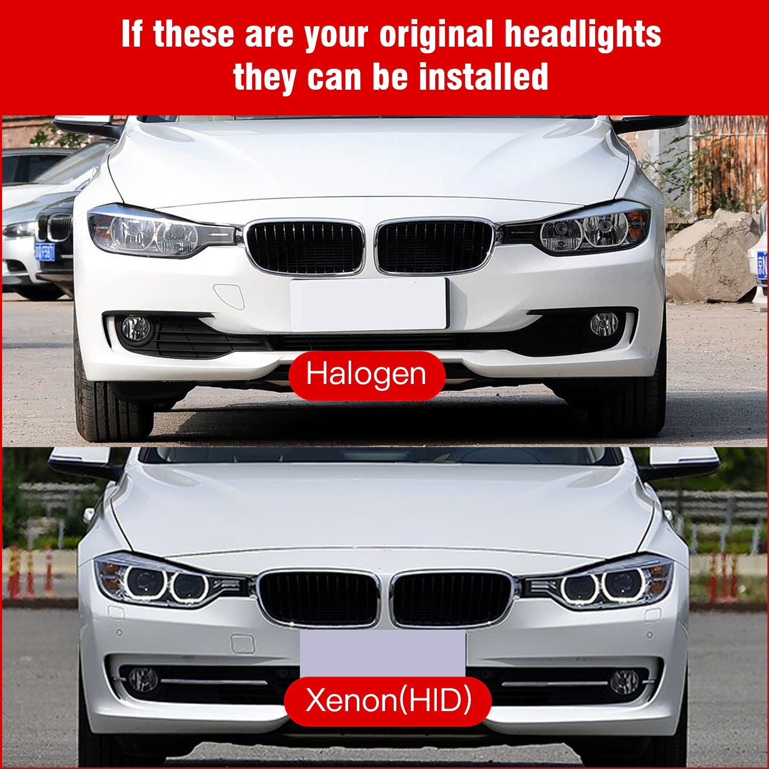 BMW 3 series F30 F31  F35 2013-2015 xenon  headlight upgrade Laser lens headlights LED headlamp