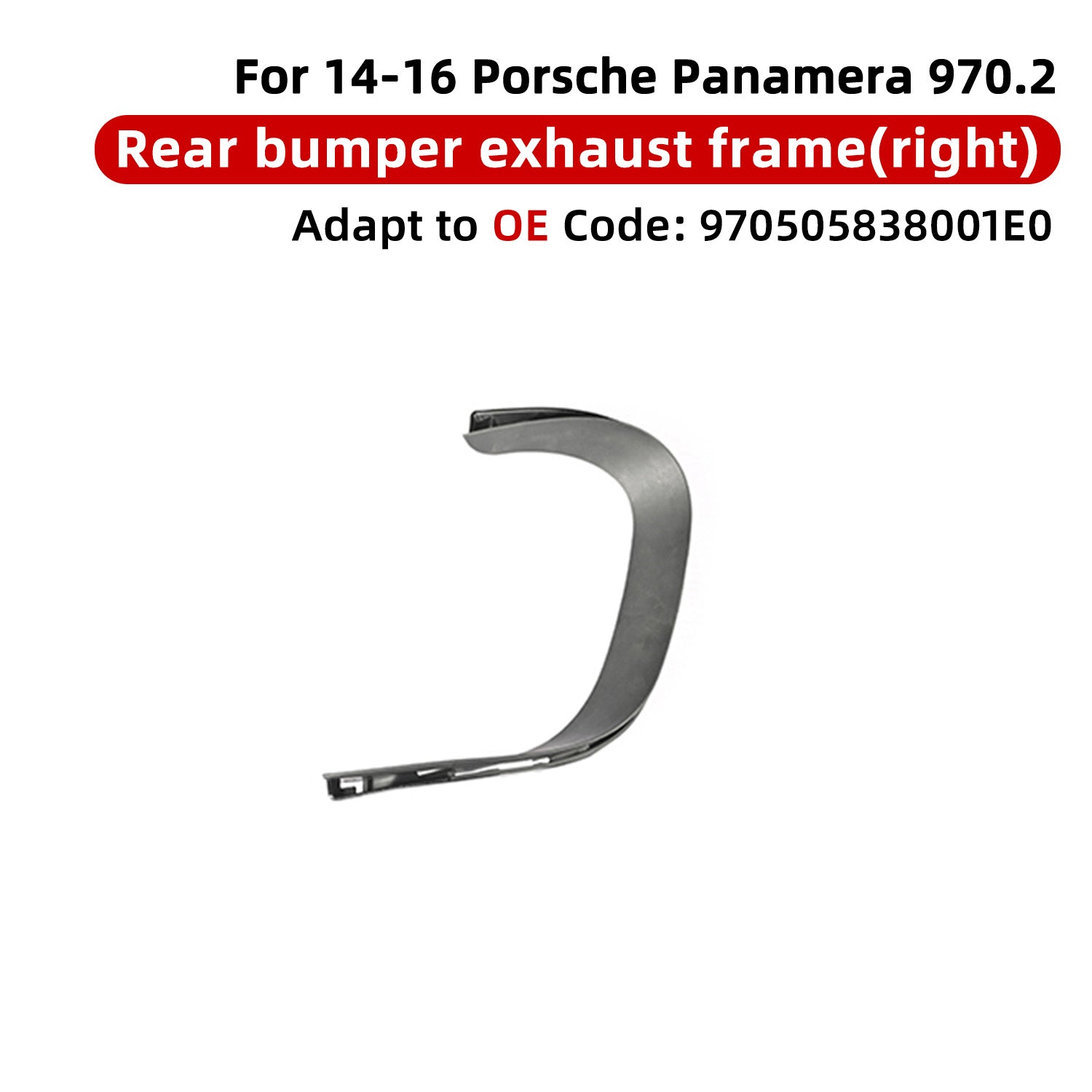 Porsche Panamera 970  2014-2016  rear left muffler trim 97050583700/8001E0
