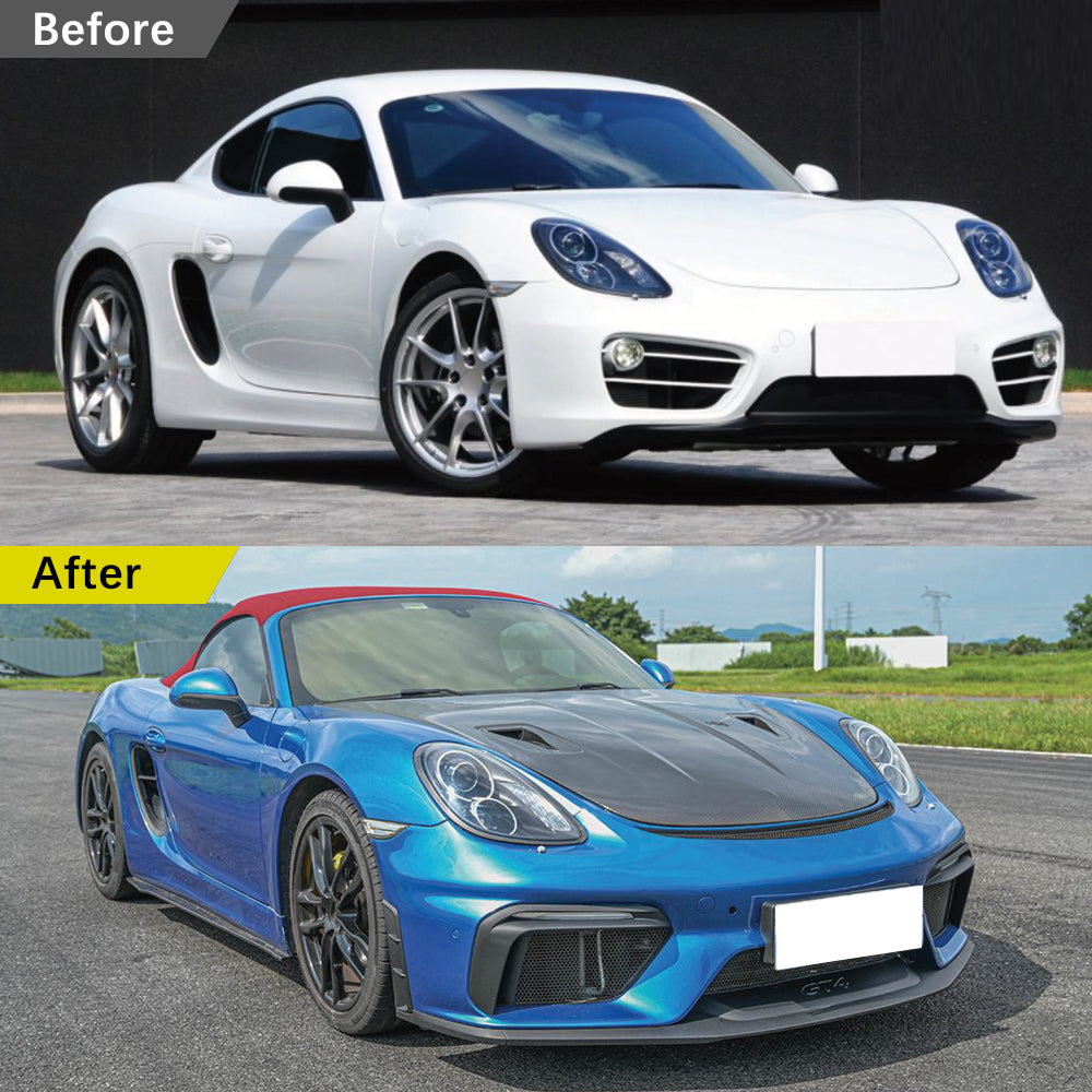 Porsche  Cayman/ Boxster  2012-2015 981 upgrade to 16-21 982 GT4 style front bumper models bodykits (8596488650940)