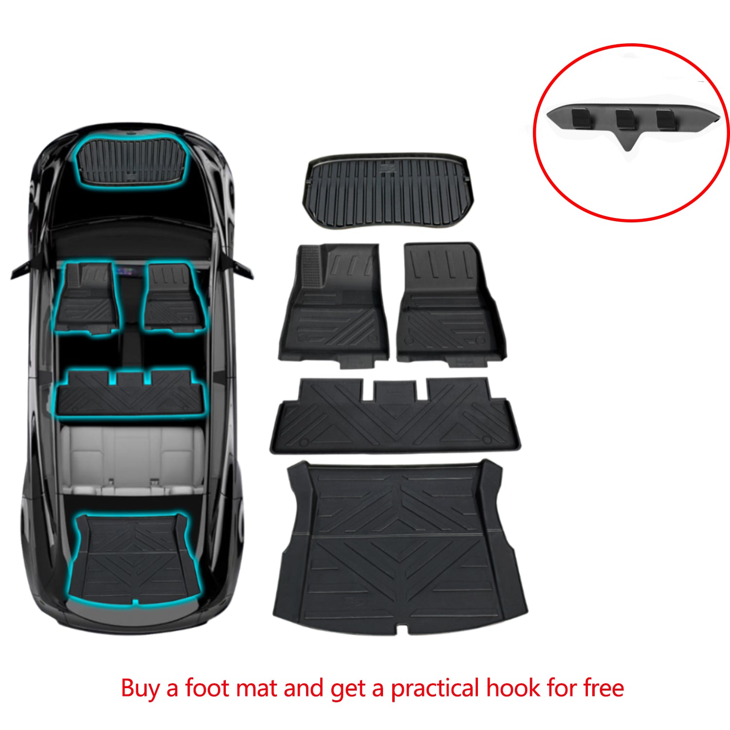 Tesla Model 3 floor mats  2024 2025 front /rear mats waterproof mats