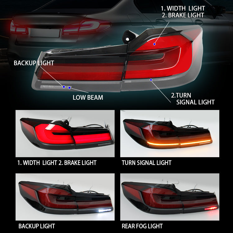BMW 5 Series G30 / G38 2018 model upgrade 2021 model taillights – product image 3