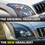 Toyota Land Cruiser 120 2002-2009 Upgrade LED Headlight with Daytime Running Light | Plug & Play