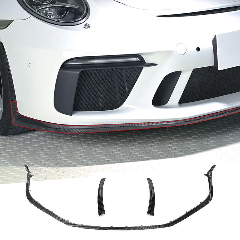 Porsche 911 2017–2019 Carbon Fiber Front Lip GT3 Replacements parts – product image 1