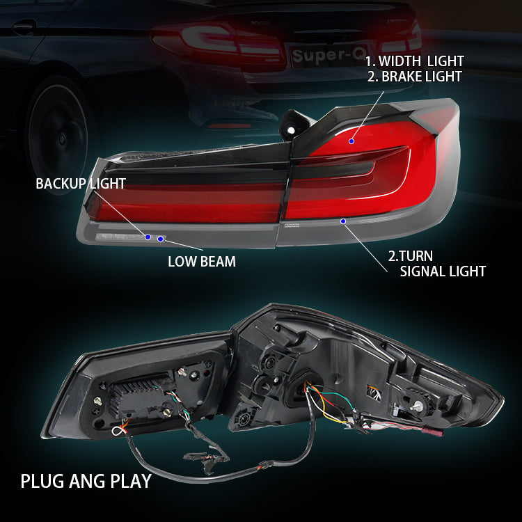 BMW 5 Series G30 / G38 2018 model upgrade 2021 model taillights – product image 4
