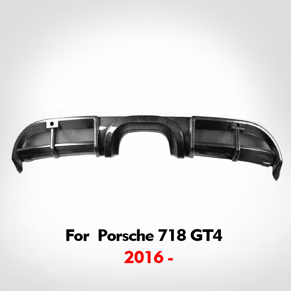 Porsche 718 2016- GT4 Carbon Fiber Rear Lip  Replacement type (8595830210748)