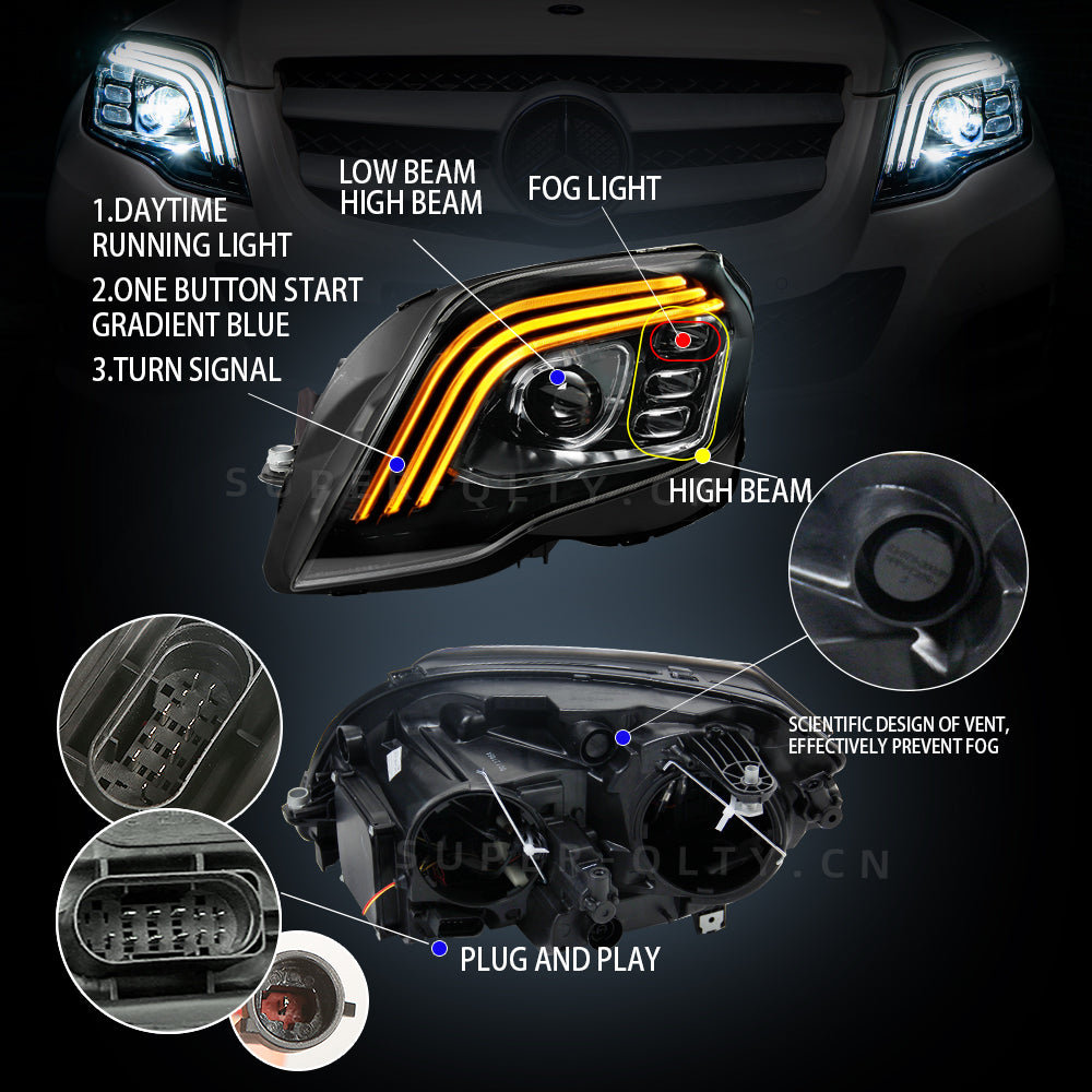 Mercedes-benz GLK 2013-2016 upgrade full LED Headlight (8600596152508)