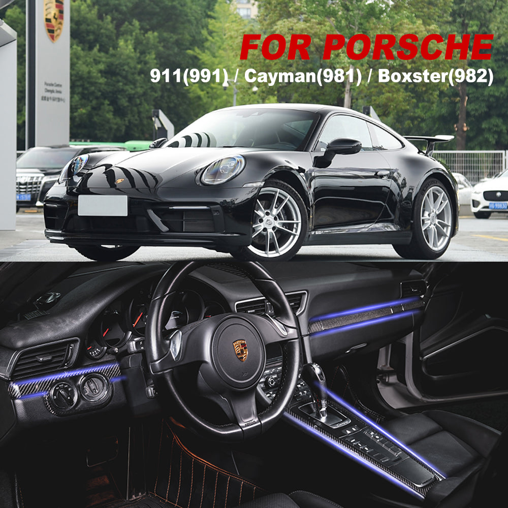 Porsche 911-991 /Cayman 981/ B o x s t er (982)2012-  dashboard trim front door stripes  Carbon Fiber interior kits (8596532822204)