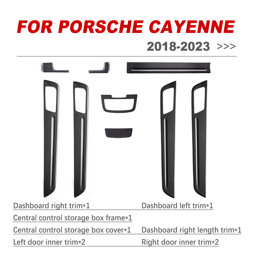 Porsche Cayenne 18-23 Front center control Carbon Fiber interior kits (8596530299068)