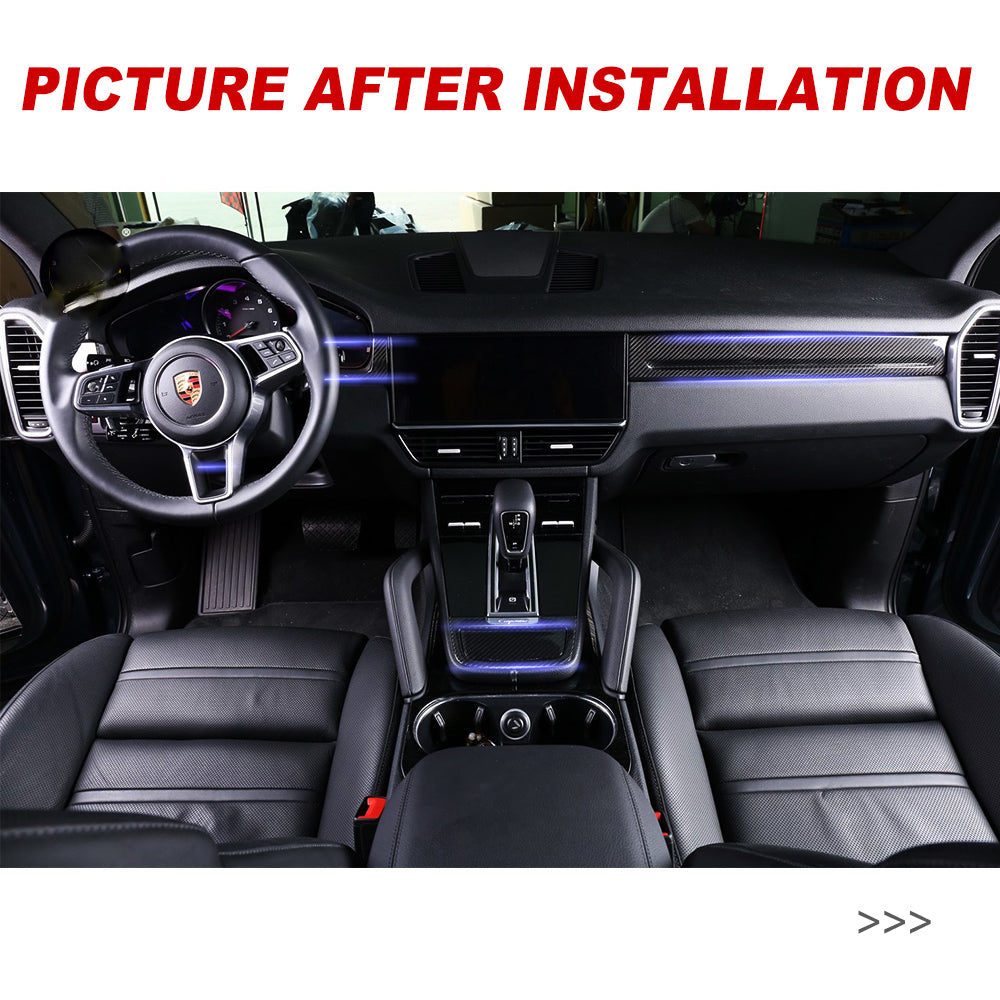 Porsche Cayenne 18-23 Front center control Carbon Fiber interior kits (8596530299068)