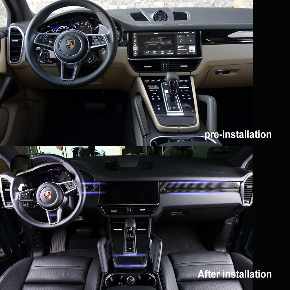 Porsche Cayenne 18-23 Front center control Carbon Fiber interior kits (8596530299068)
