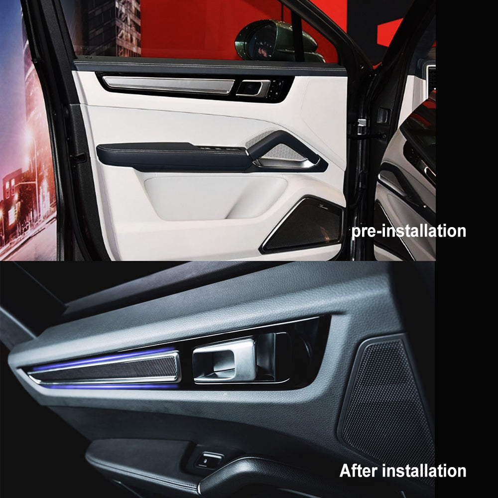 Porsche Cayenne 18-23 Front center control dashboard door trim Carbon Fiber interior kits replacement type (8596531118268)