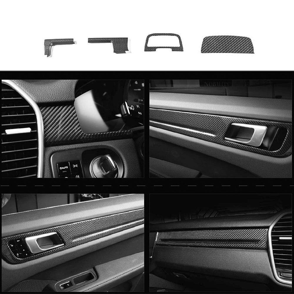 Porsche Cayenne 2018–2023 Front center control dashboard door trim Carbon Fiber interior kits replacement type – product…