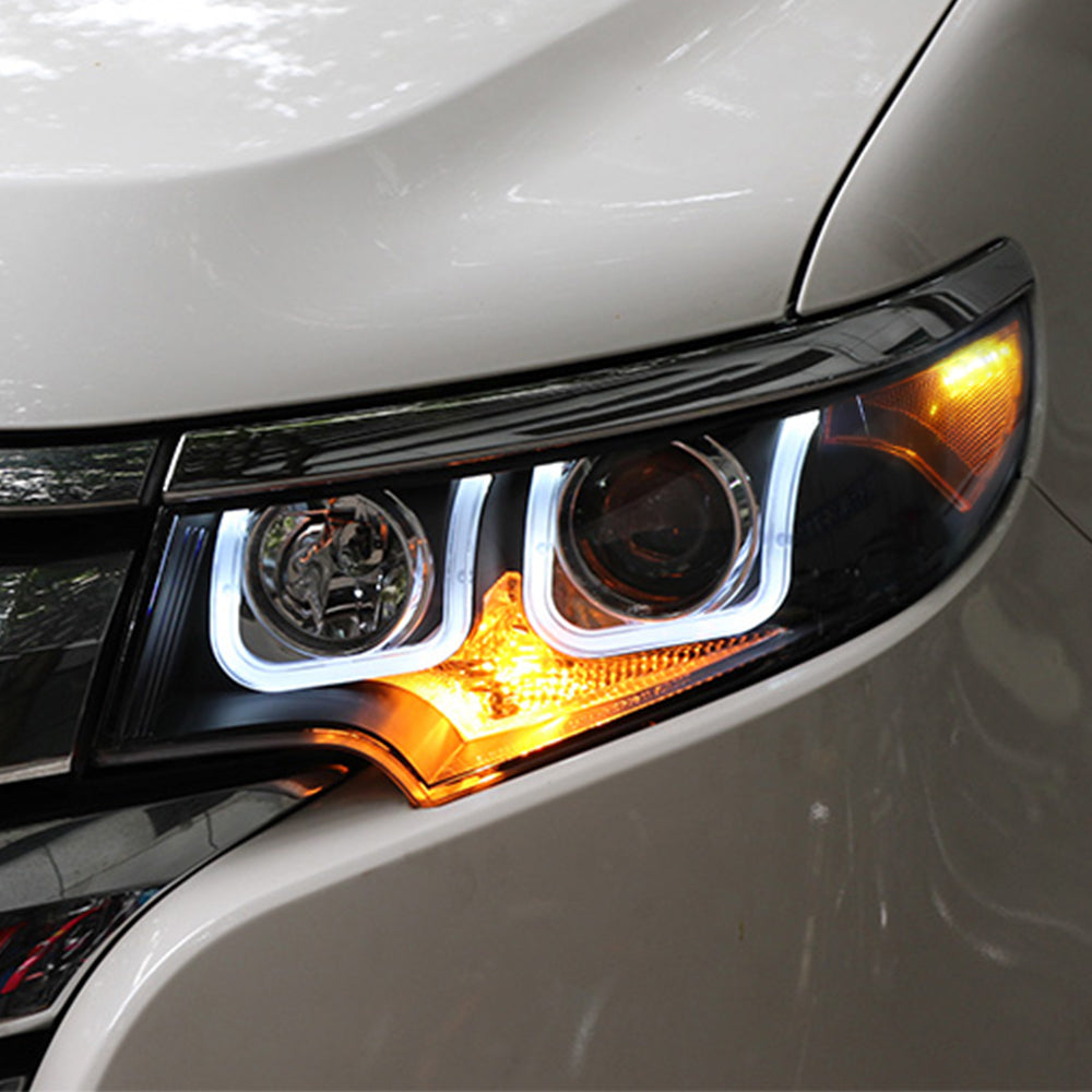 Modified Ford Edge 2010-2014  headlight upgrade LED  Headlight plug and play with daytime running light DOT
