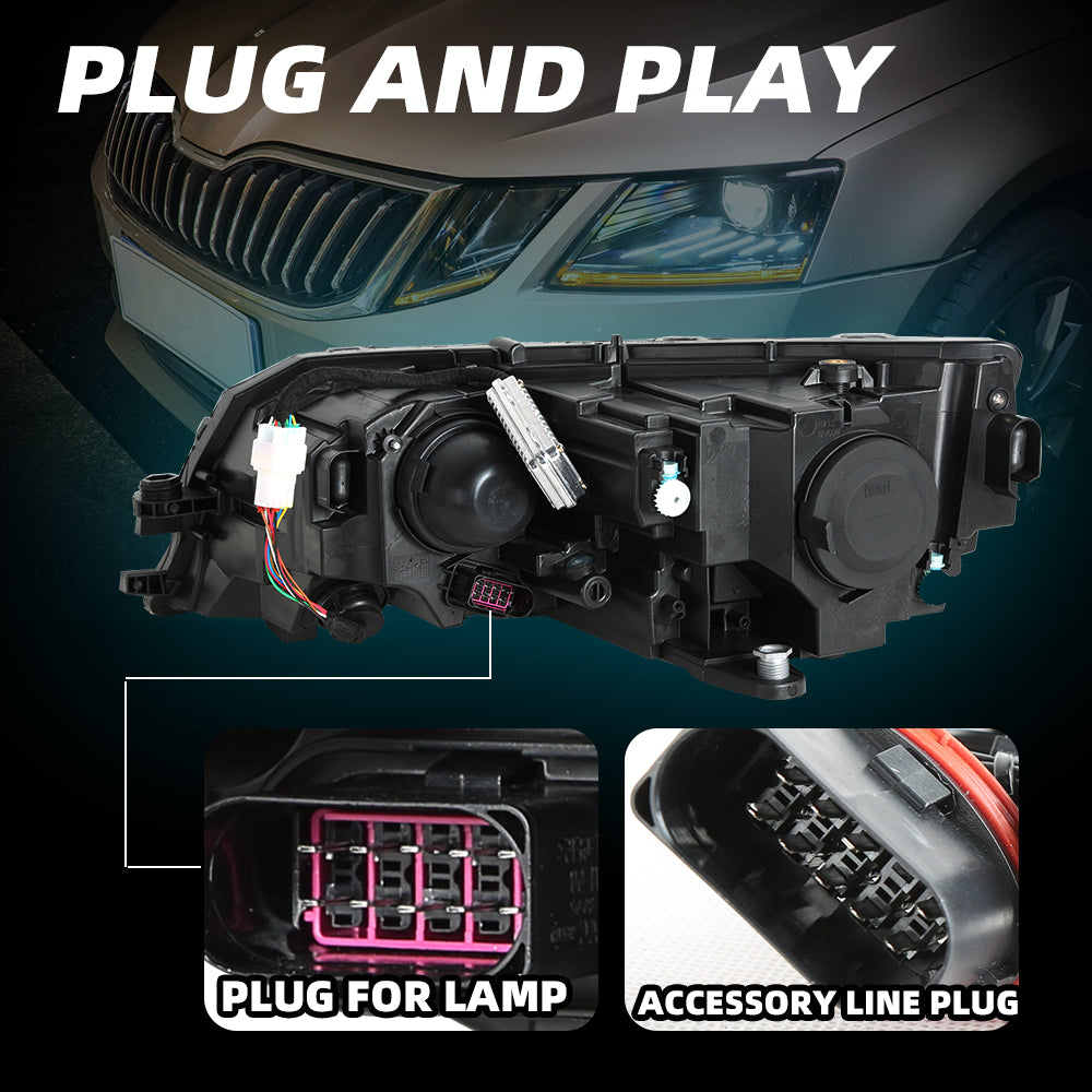 Skoda Octavia 2018-2020 LED Headlight Upgrade | Plug and Play | DRL