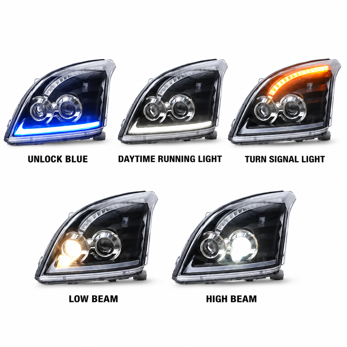 Toyota Land Cruiser 120 2002-2009 Upgrade LED Headlight with Daytime Running Light | Plug & Play