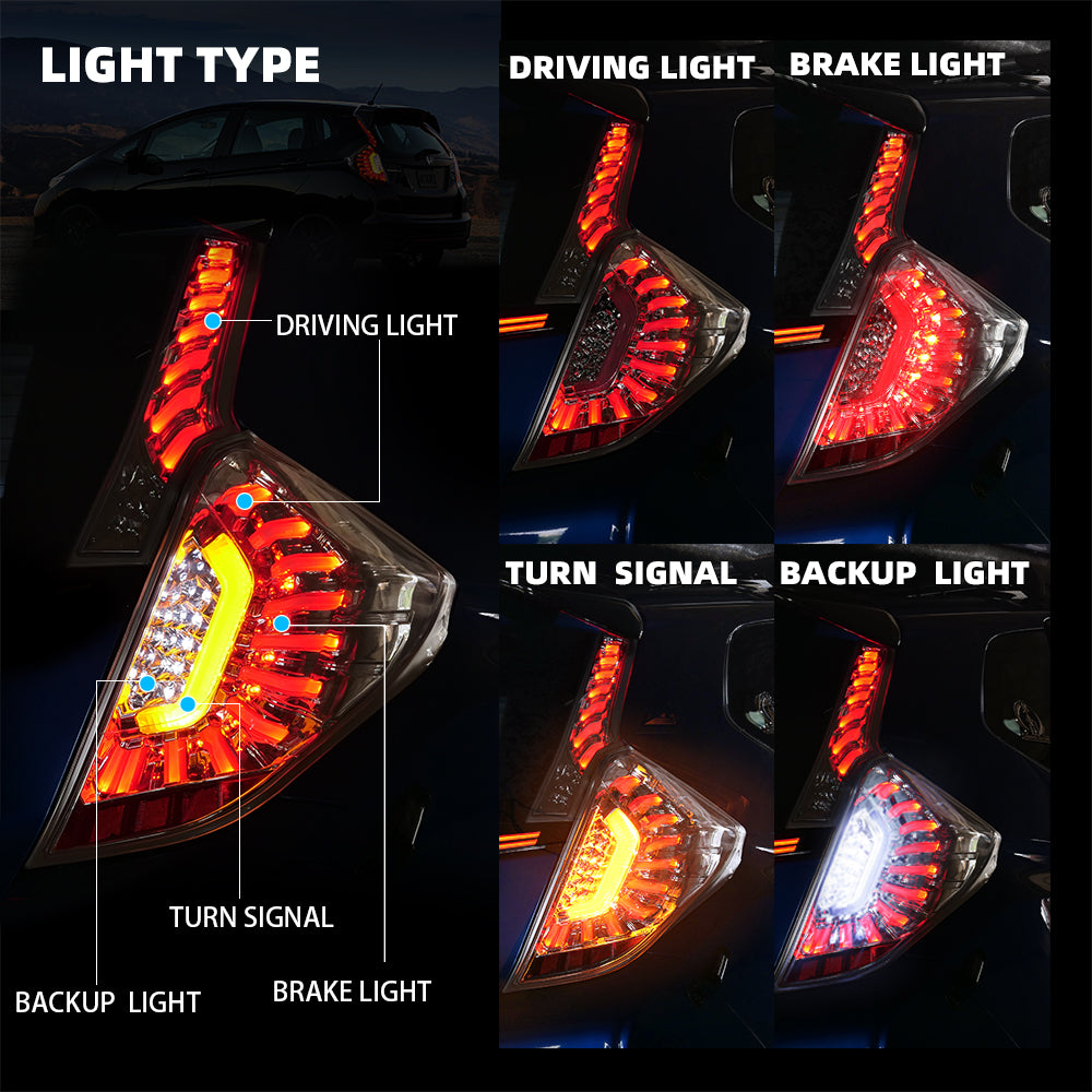 Honda Fit / Jazz GK5/GK3 2014-2019 Full LED Tail Light Upgrade – Plug-and-Play