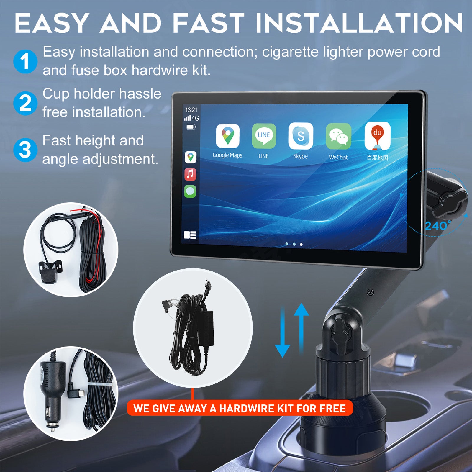 cigarette lighter carplay ATOTO AC-CG2M3CB, P9 Universal Car Connect your smartphone wirelessly and enjoy instant access to your favorite apps Replacing cigarette lighter with usb