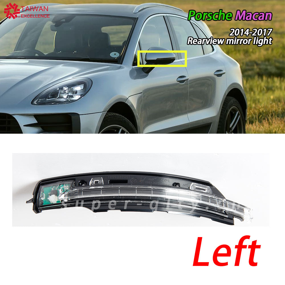 Reversing mirror lamp For Porsche Macan 2014–2017 Side Mirror Blinker Lamp Amber Turn Signal Indicator Light L:95B949101…
