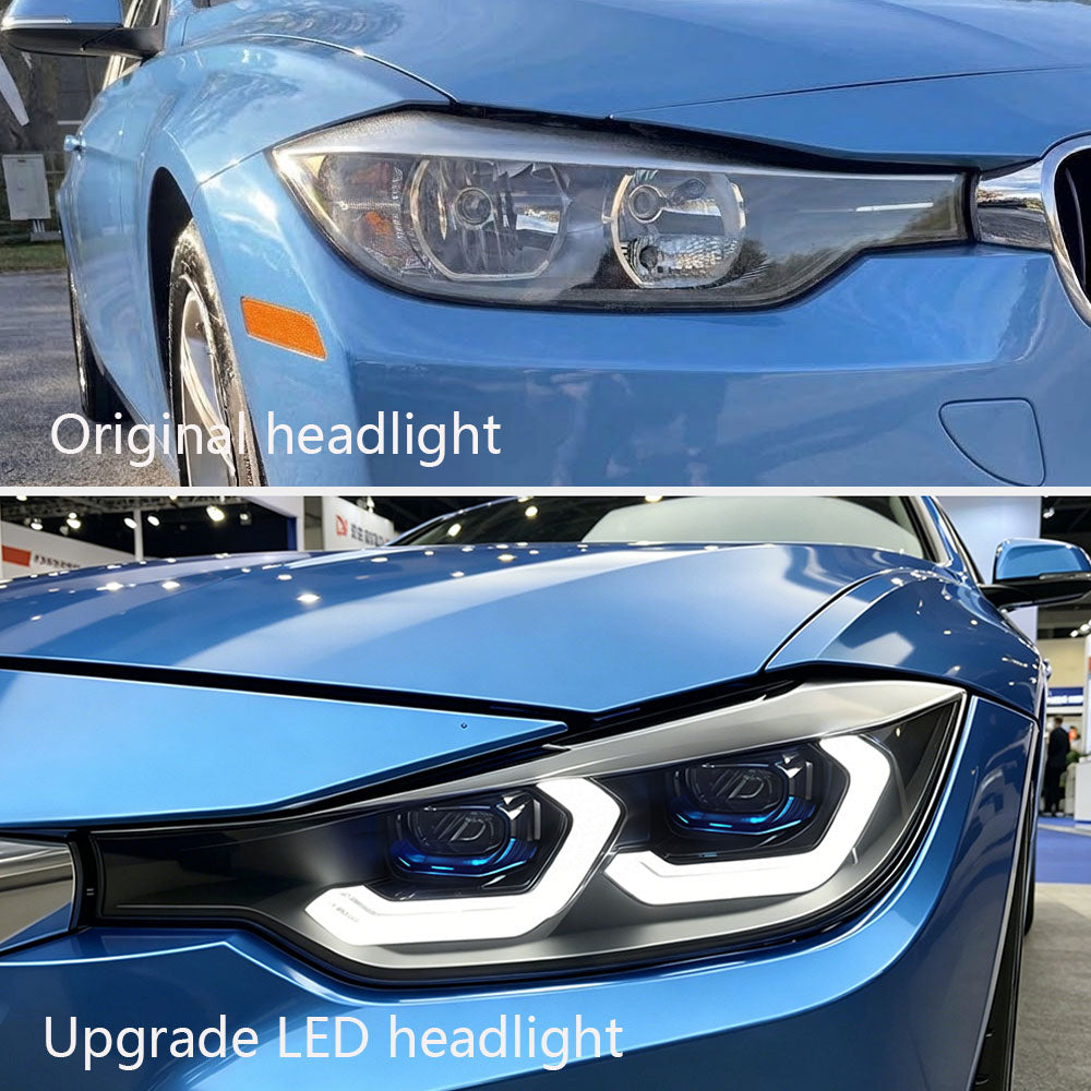 Upgrade BMW 3 series F30 F31  F35 2013-2015 headlight upgrade Laser lens headlights LED headlamp plug and play